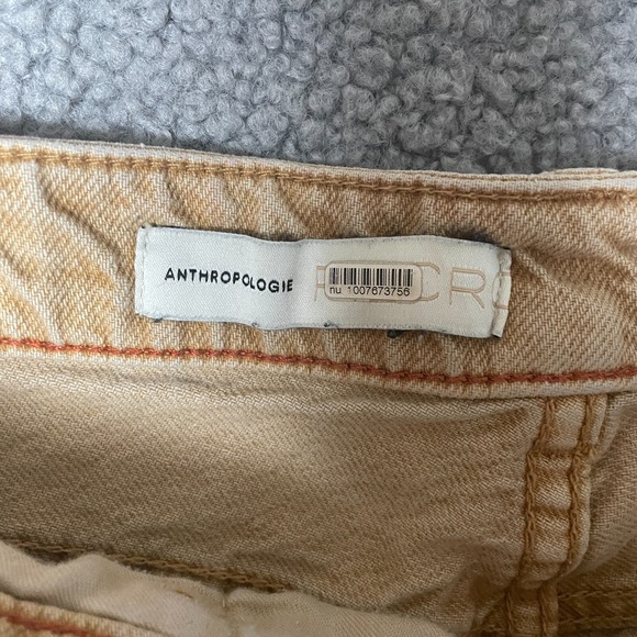 Anthropologie Pilcro Ultra High Rise Denim Jean Shorts Size 28 tan - Picture 3 of 13